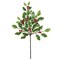 14-Inch Mini Holly Pick with Red Berries and Green Leaves for Holiday Wreaths and Crafts